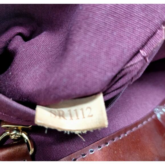 Louis Vuitton Monogram Vernis Avalon MM Tote Bag in Amarante - Picture 9 of 9